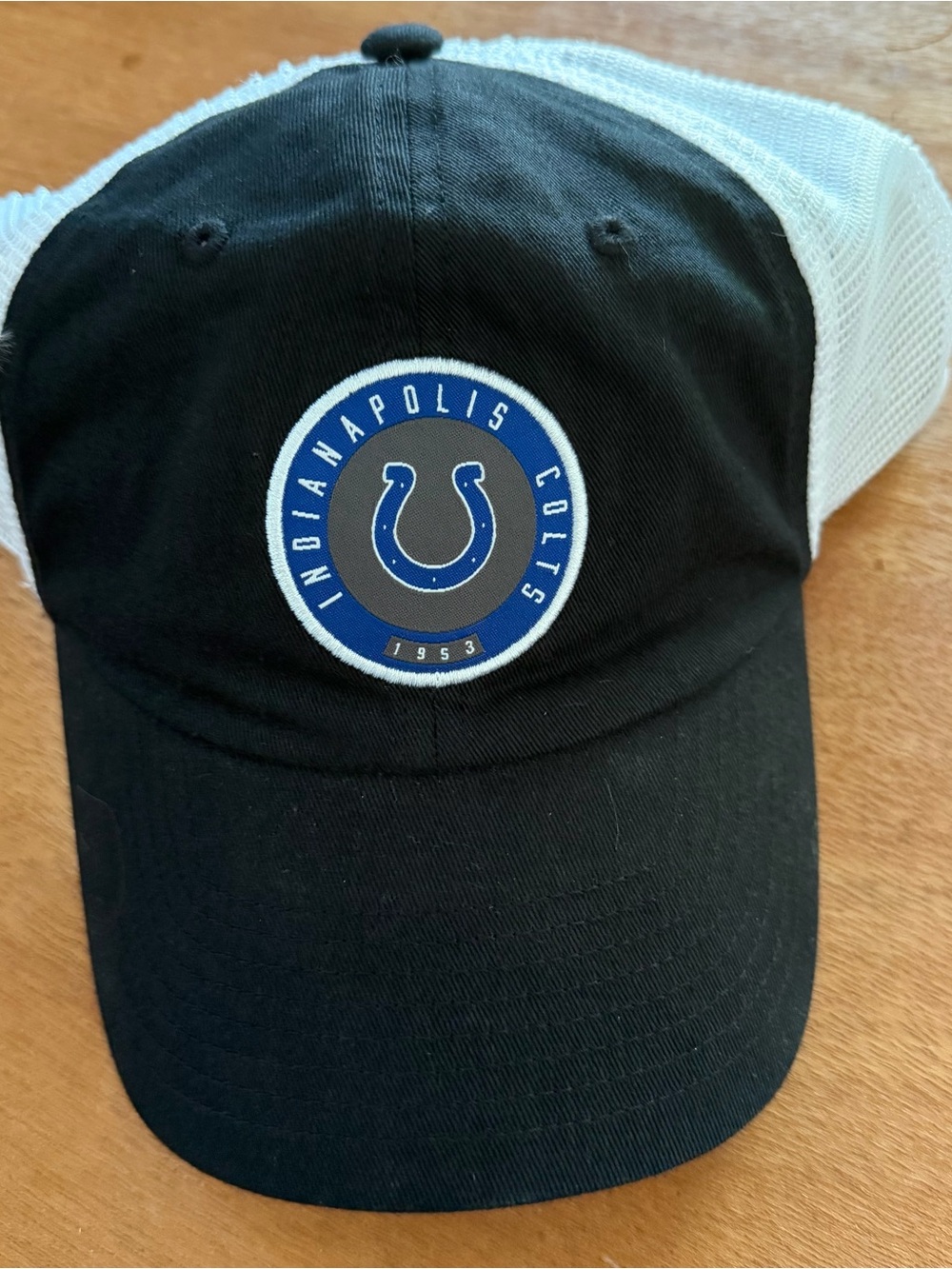 Men's Indianapolis Colts Fanatics Black Averie Trucker Adjustable Hat Cap NFL